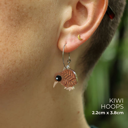 BINKABU Kiwi Stud handmade acrylic bird earrings