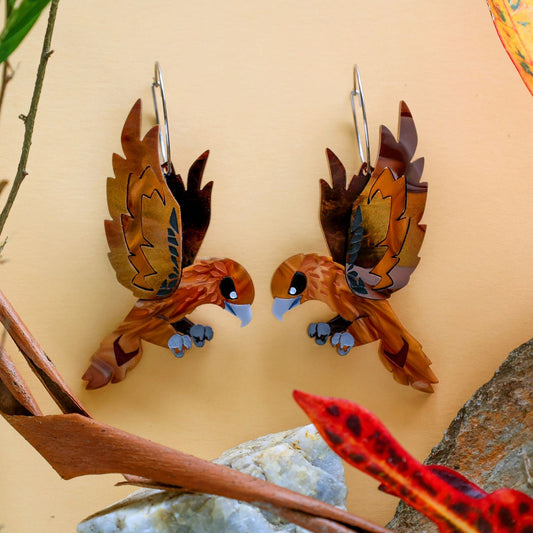 BINKABU Wedge-Tailed Eagle Acrylic Bird Earrings