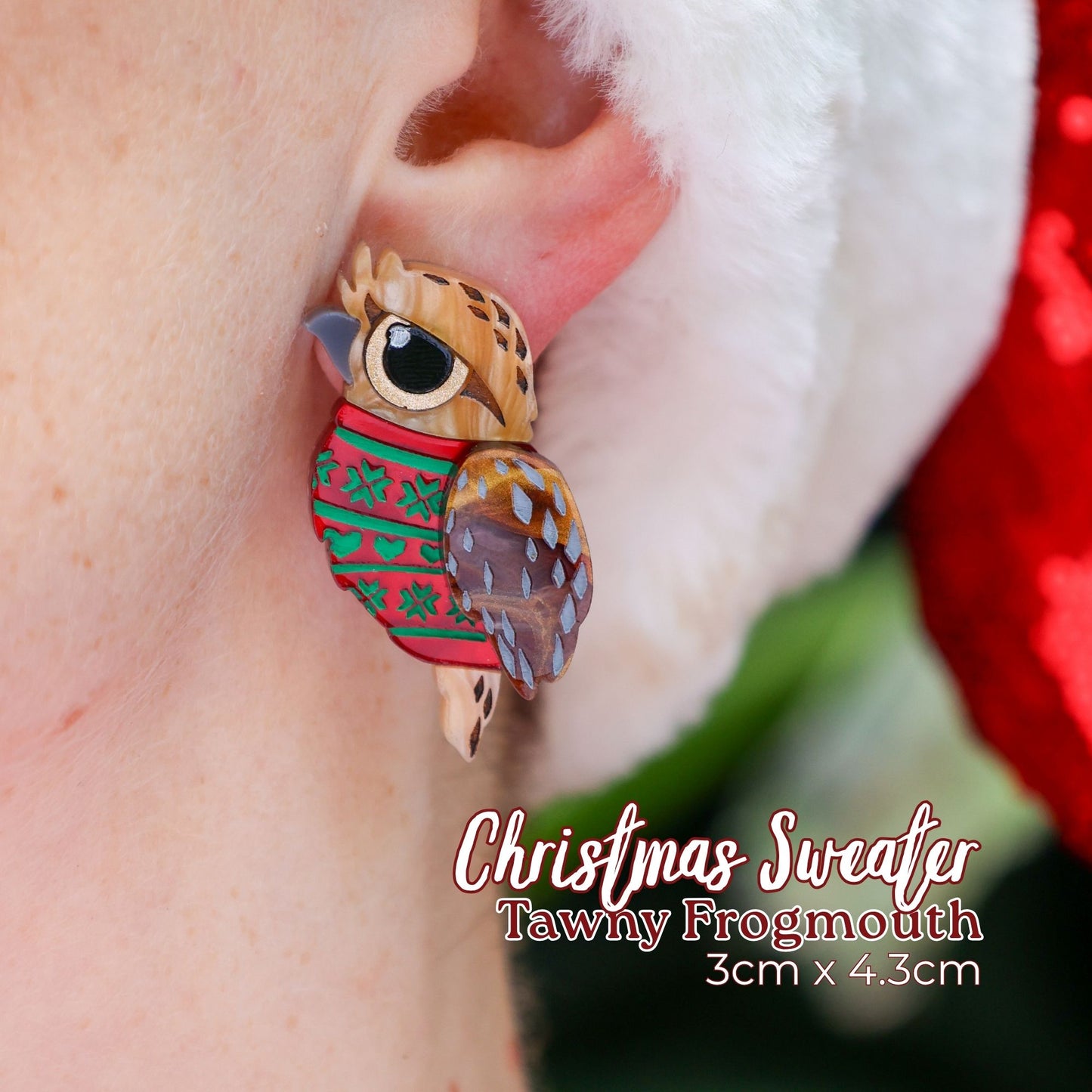 LIMITED EDITION: Christmas Sweater Tawny Frogmouth - 2025 Christmas Collection