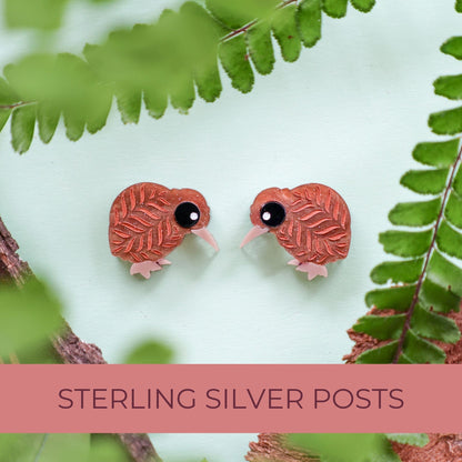 BINKABU Kiwi Stud handmade acrylic bird earrings