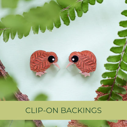 BINKABU Kiwi Stud handmade acrylic bird earrings