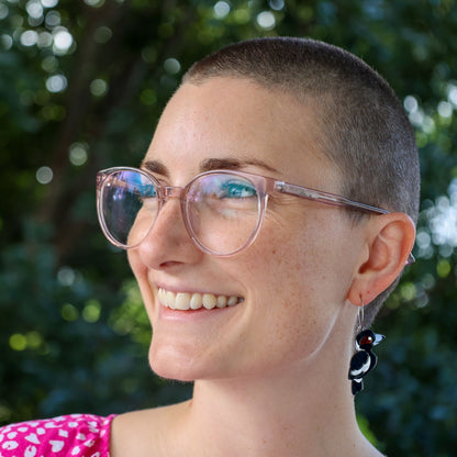 BINKABU Magpie Studs handmade acrylic bird earrings