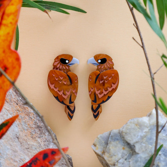 BINKABU Wedge-Tailed Eagle Acrylic Bird Earrings