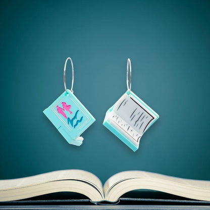3D Book Earrings - Friends-to-Lovers - Handmade Bookish Jewellery