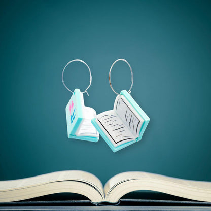 3D Book Earrings - Friends-to-Lovers - Handmade Bookish Jewellery
