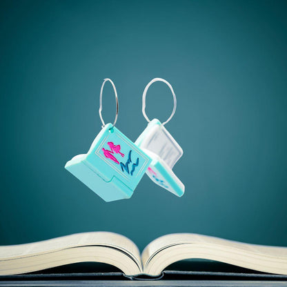 3D Book Earrings - Friends-to-Lovers - Handmade Bookish Jewellery