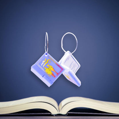 3D Book Earrings - Holiday Romance - Handmade Bookish Jewellery