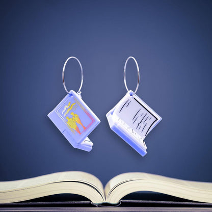 3D Book Earrings - Holiday Romance - Handmade Bookish Jewellery