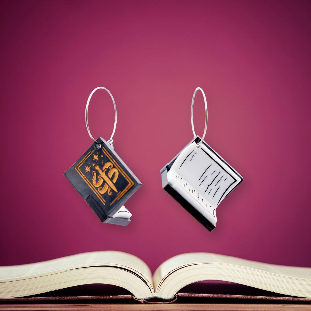 3D Book Earrings - Romantasy - Handmade Bookish Jewellery