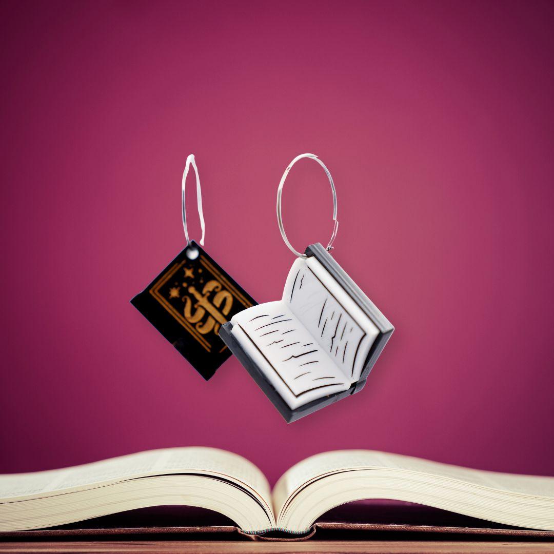 3D Book Earrings - Romantasy - Handmade Bookish Jewellery