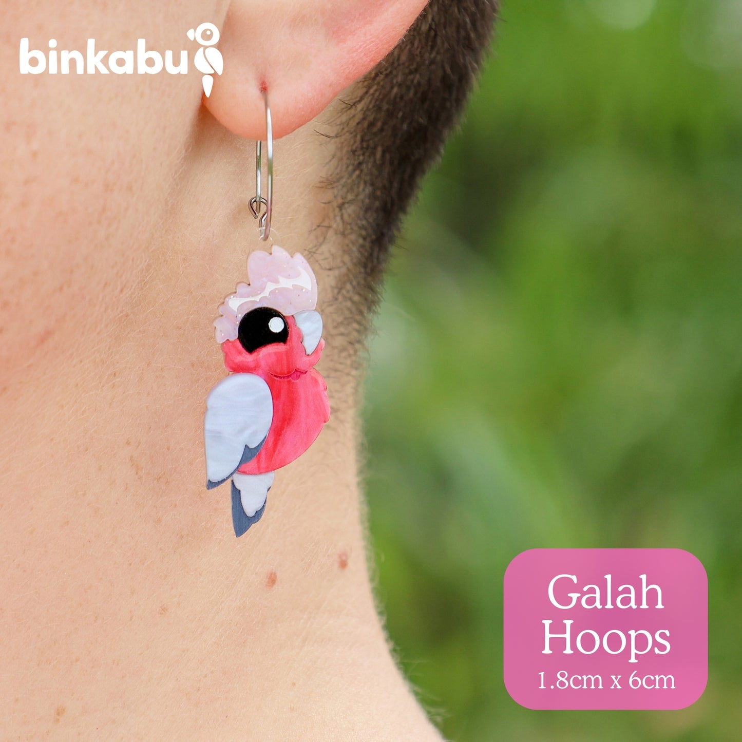 NEW Galah Studs - Statement Bird Earrings