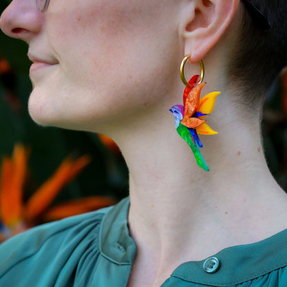 Birds of Paradise - Handmade Bird Earrings