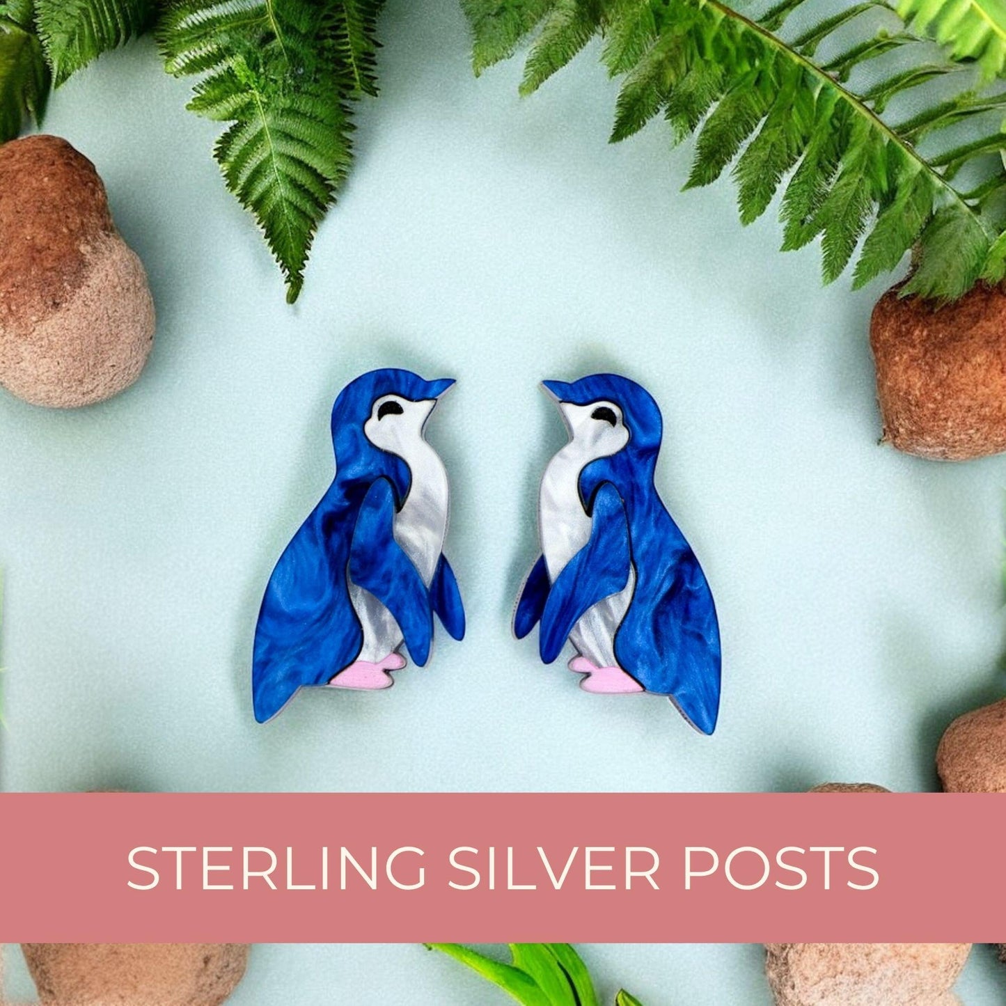 Little Penguin Studs - Statement Bird Earrings