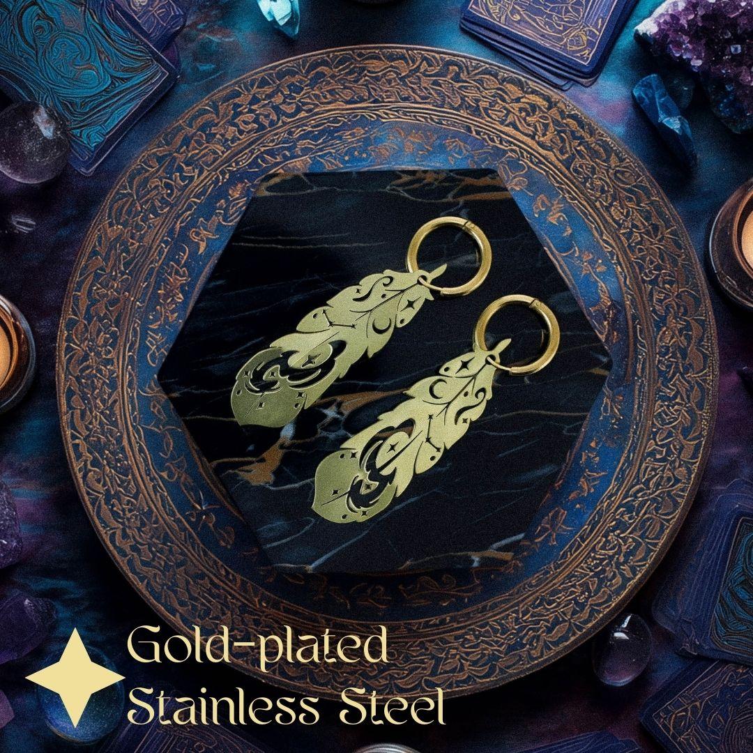 LIMITED EDITION: Mystic Owl Feather Earrings- 2025 Halloween Collection