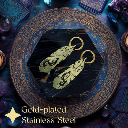 LIMITED EDITION: Mystic Owl Feather Earrings- 2025 Halloween Collection