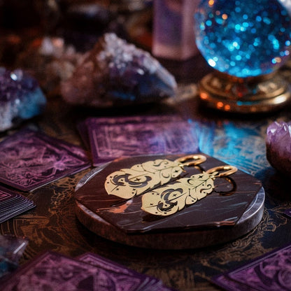 LIMITED EDITION: Mystic Owl Feather Earrings- 2025 Halloween Collection