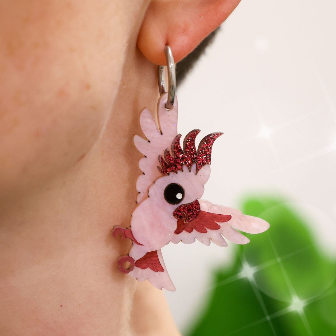 December 5 - Pretty-In-Pink Cockatoo Hoops - 2025 Advent Calendar