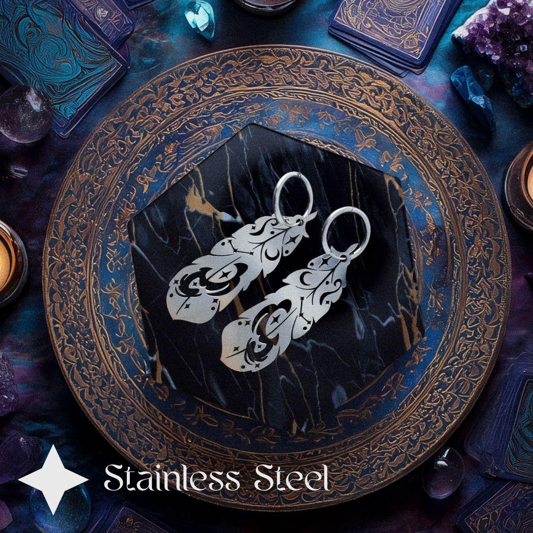 LIMITED EDITION: Mystic Owl Feather Earrings- 2025 Halloween Collection