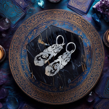 LIMITED EDITION: Mystic Owl Feather Earrings- 2025 Halloween Collection