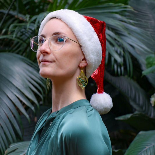 LIMITED EDITION: Golden Teardrop Lorikeet Hoop Earrings - 2025 Christmas Collection