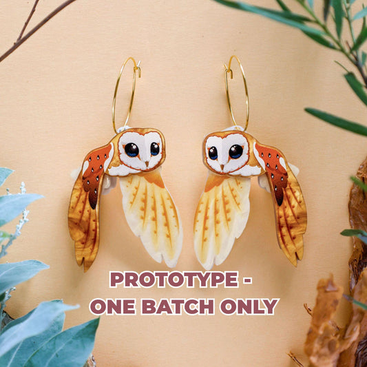 PROTOTYPE - BARN OWL HOOPS - Seconds Sale Earrings - Limited - EOFYS 2026