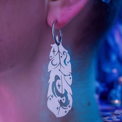 LIMITED EDITION: Mystic Owl Feather Earrings- 2025 Halloween Collection