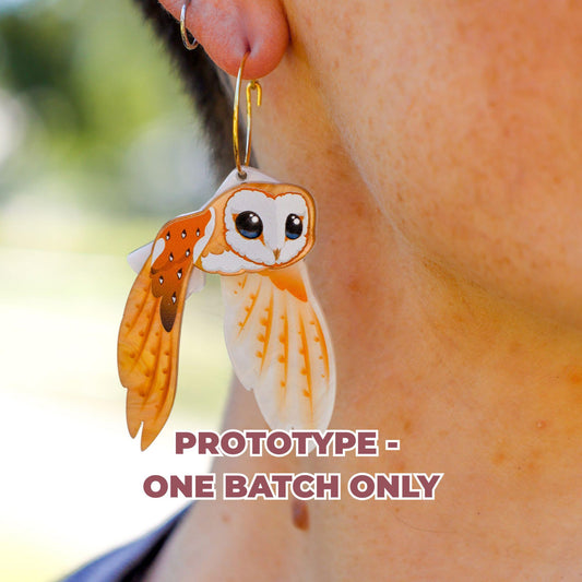 PROTOTYPE - BARN OWL HOOPS - Seconds Sale Earrings - Limited - EOFYS 2026
