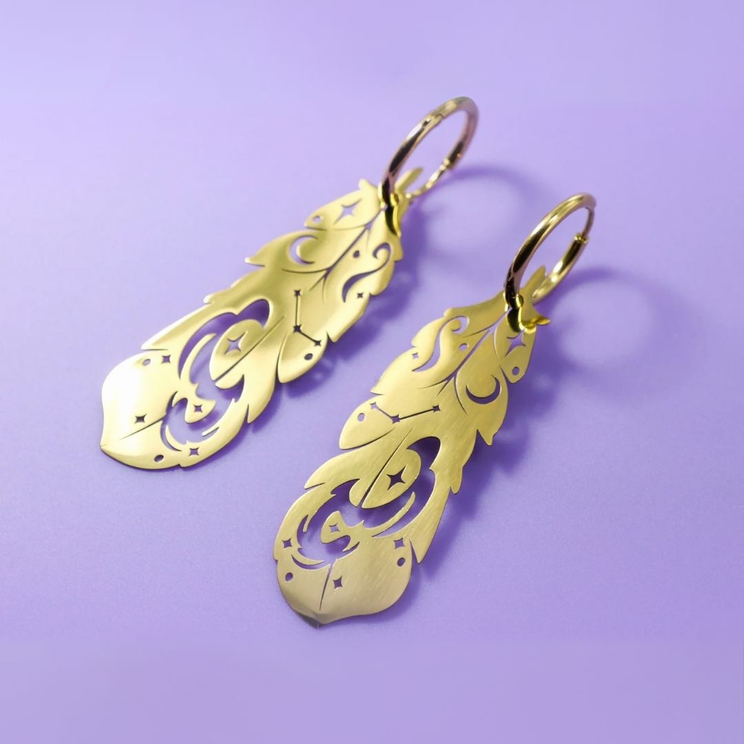 LIMITED EDITION: Mystic Owl Feather Earrings- 2025 Halloween Collection