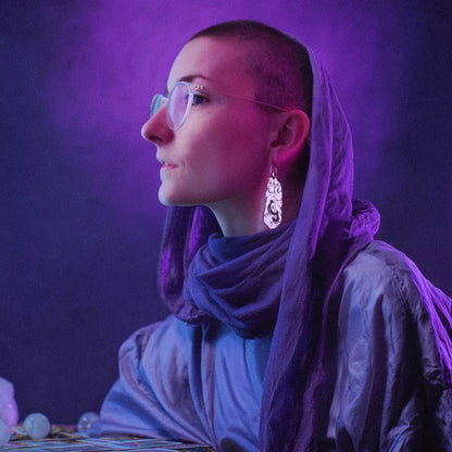 LIMITED EDITION: Mystic Owl Feather Earrings- 2025 Halloween Collection