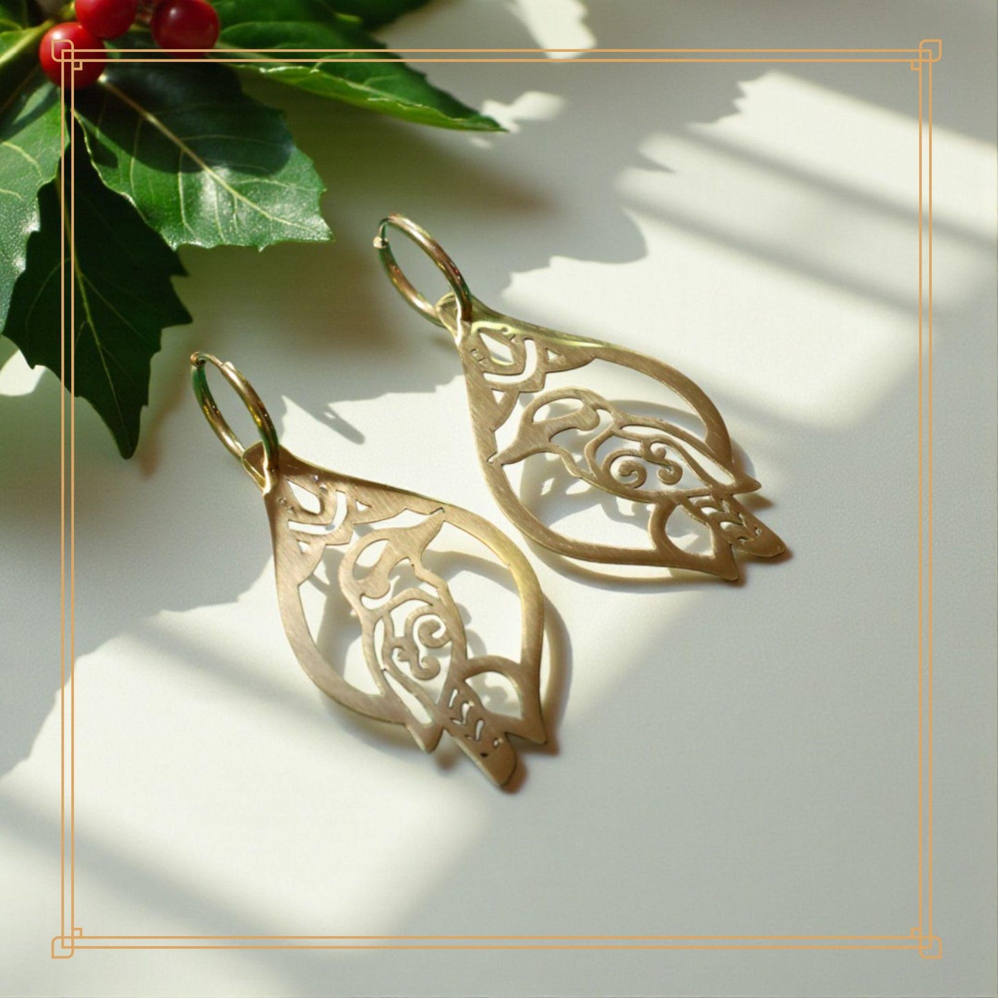 LIMITED EDITION: Golden Teardrop Kookaburra Hoop Earrings - 2025 Christmas Collection