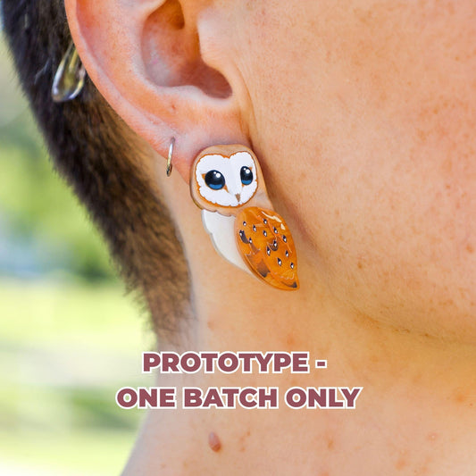 PROTOTYPE - BARN OWL STUDS - Seconds Sale Earrings - Limited - EOFYS 2026