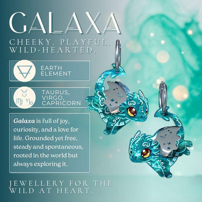 PREORDER - GALAXA - 3D Dragon Earrings - Shipping Early-Mid July