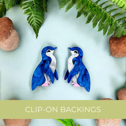 Little Penguin Studs - Statement Bird Earrings