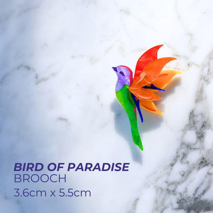 LIMITED EDITION - Bird of Paradise Brooch - Handmade Bird Jewellery