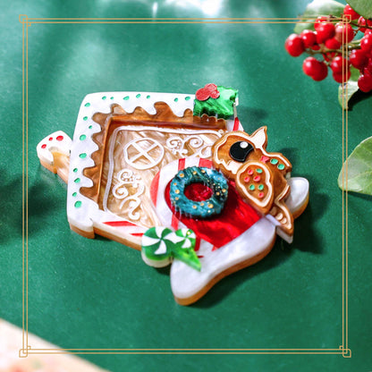 LIMITED EDITION: Cookieburra’s Gingerbread House Brooch - 2025 Christmas Collection