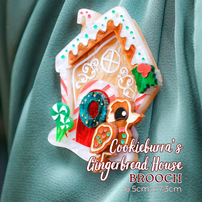 LIMITED EDITION: Cookieburra’s Gingerbread House Brooch - 2025 Christmas Collection