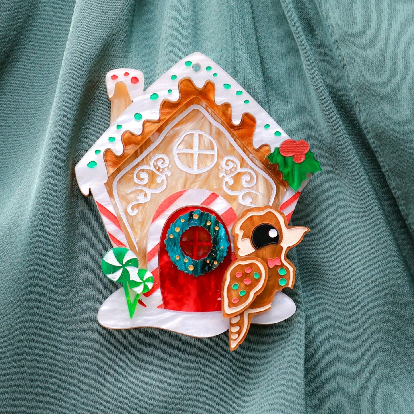 LIMITED EDITION: Cookieburra’s Gingerbread House Brooch - 2025 Christmas Collection