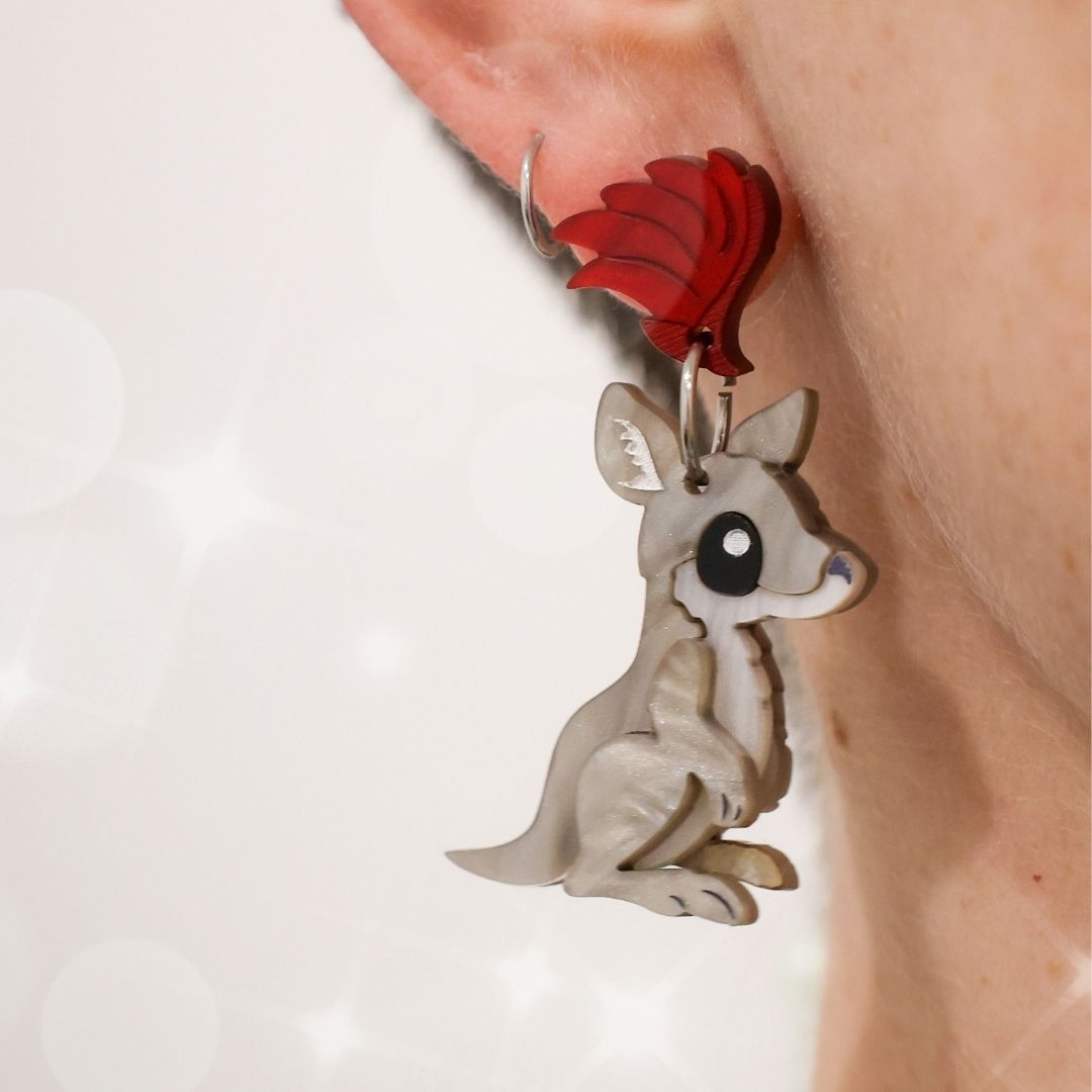 December 12 - Eastern Grey Kangaroo Dangles - 2025 Advent Calendar
