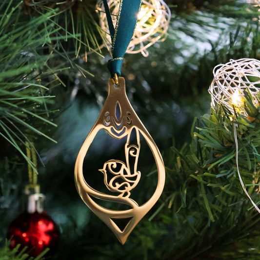 LIMITED EDITION: 4-PACK Golden Teardrop Ornaments - 2025 Christmas Collection