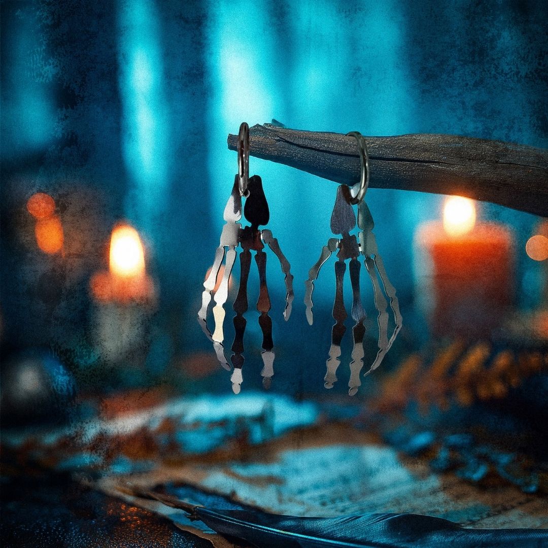 LIMITED EDITION: Skeleton Hand Earrings - 2025 Halloween Collection