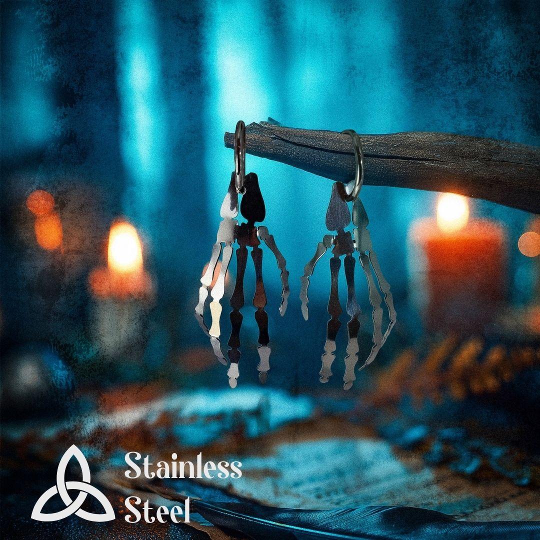 LIMITED EDITION: Skeleton Hand Earrings - 2025 Halloween Collection
