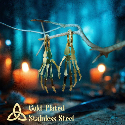 LIMITED EDITION: Skeleton Hand Earrings - 2025 Halloween Collection