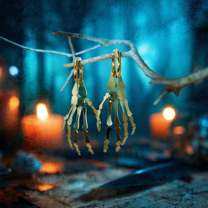 LIMITED EDITION: Skeleton Hand Earrings - 2025 Halloween Collection