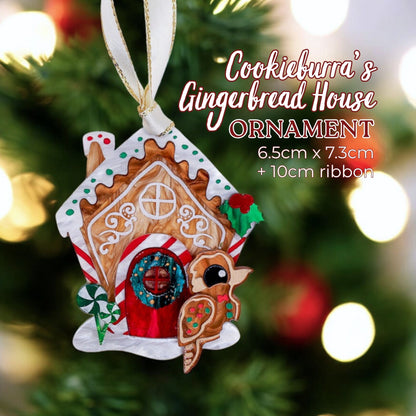 LIMITED EDITION: Cookieburra’s Gingerbread House Ornament - 2025 Christmas Collection