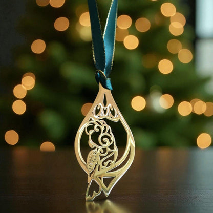 LIMITED EDITION: 4-PACK Golden Teardrop Ornaments - 2025 Christmas Collection