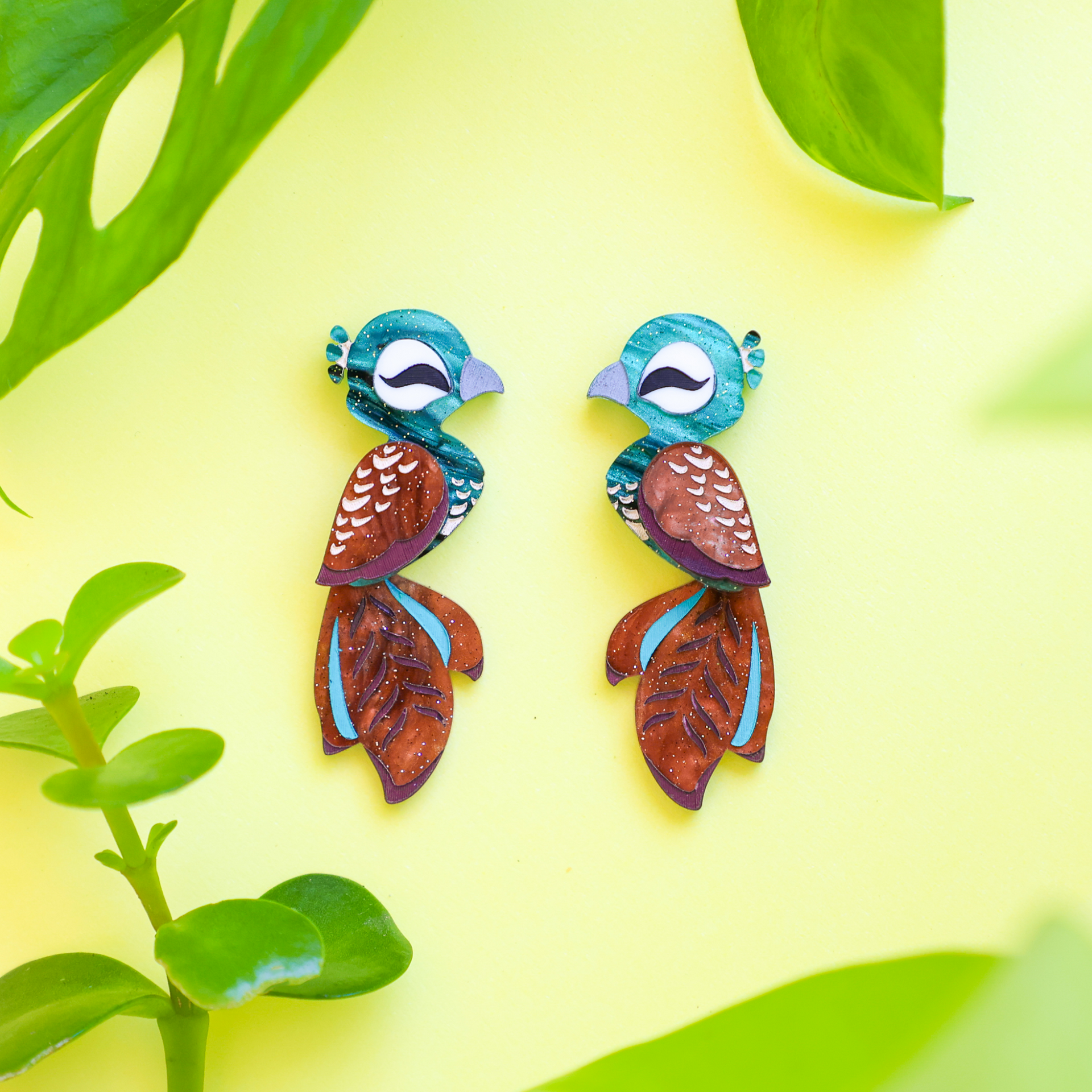 Quilling peacock earrings online