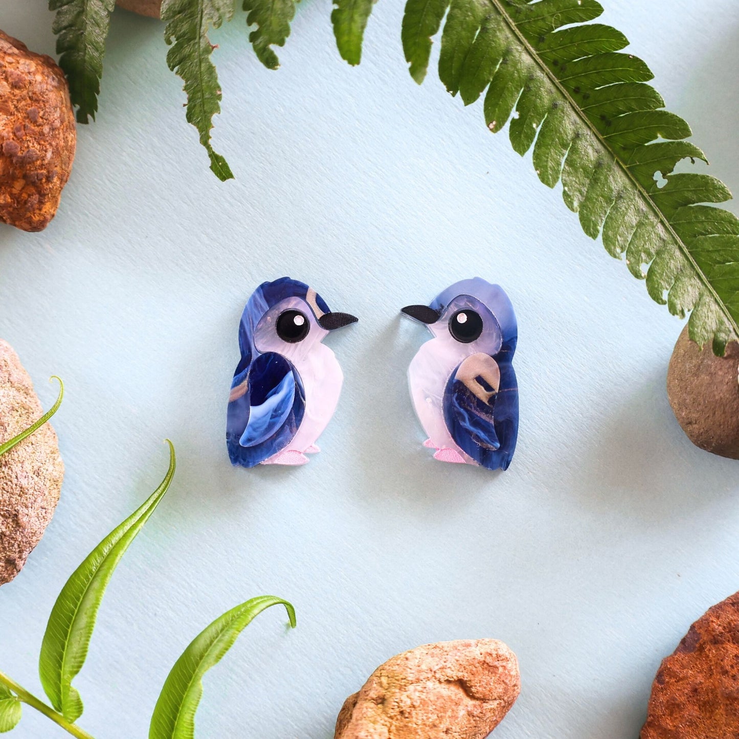 BINKABU Little Penguin Handmade Acrylic Bird Earrings