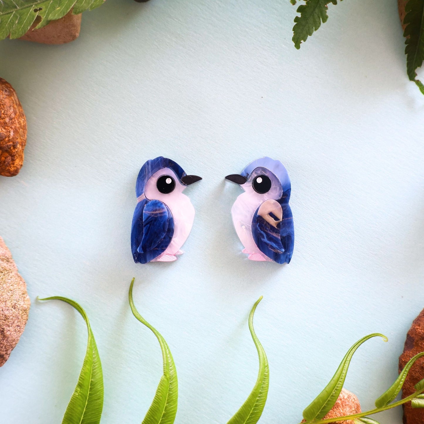 BINKABU Little Penguin Handmade Acrylic Bird Earrings