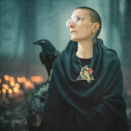 LIMITED EDITION: Death’s Raven 18k Gold-Plated Necklace - 2025 Halloween Collection