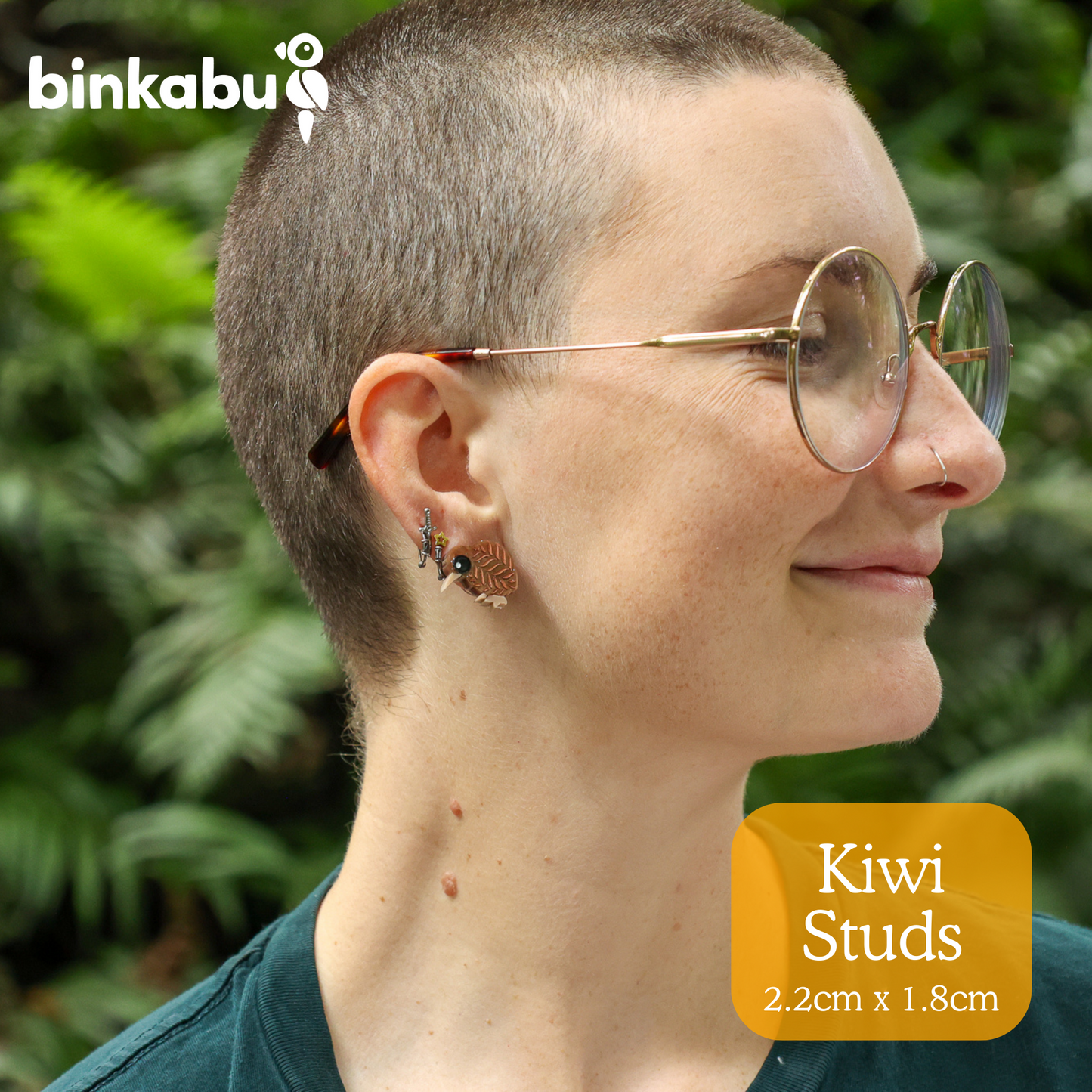 Kiwi Stud Earrings - New Zealand Birds